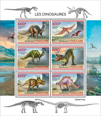фото, Того-Динозавры -2024.Чистый полный красивый комплект-М/Лист.MNH