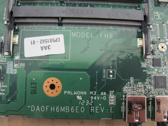 358-2 материнська плата DA0FH6MB6E0 РОБОЧА для FUJITSU A532 AH532 оригінал З аукціону