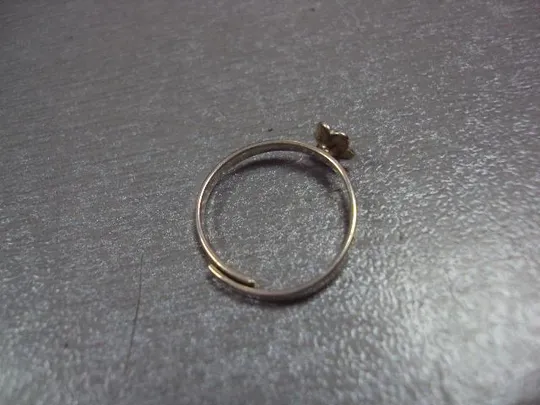 Кольцо женское цветочек на ногу серебро 925 проба вес 0,68 г безразмерное №10726 Продаж