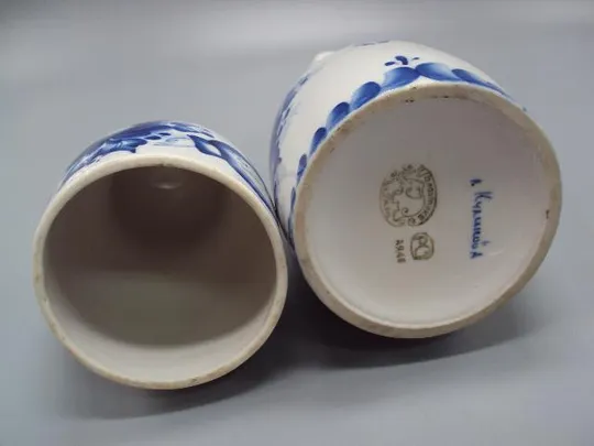 Штоф авторский фарфор Гжель матрешка автор Кулинков А. высота 25 см №13697 Характеристики