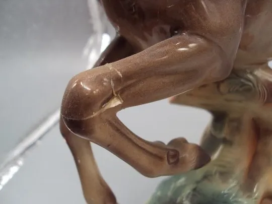 Фигура фарфор статуэтка Германия Hertwig with co олень высота 43 см под реставрацию №63 Недорого