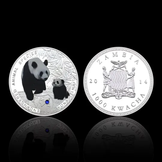 Набір із 12-ти монет з срібним покриттям &quot;Зникаючі тварини світу&quot;. ZAMBIA, 1000 KWACHA, 2014 р. в Україні