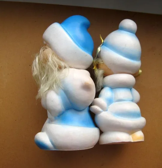 ДІД МОРОЗ і СНІГУРОЧКА  = ГУМОВІ ІГРАШКИ  = СРСР З аукціону