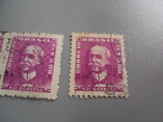марки сцепка Бразилия 1955-1964 стандарт личности Руи Барбоса лот 3 шт гаш №3603 Продаж