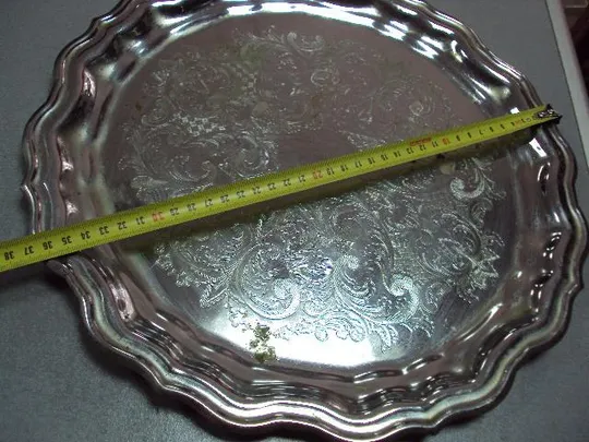 Купити Поднос круглый с узором мнц ссср знак качества диаметр 36,8 см №13155