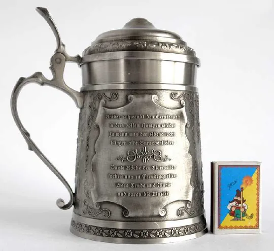 Антикварний олов'яний кухоль бокал Festtag 850 мл Німеччин Недорого