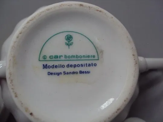 Сахарница фарфор Италия car bomboniere modello depositato design sandro bessi высота 8,5 см №14202 З аукціону