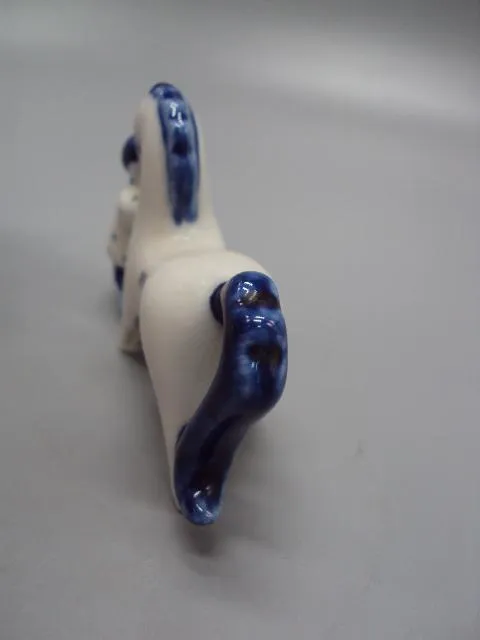 Фигура фарфор Гжель детство мальчик с лошадкой лошадью конем высота 6,3 см, длина 10,4 см №13693 Інтернет-аукціон