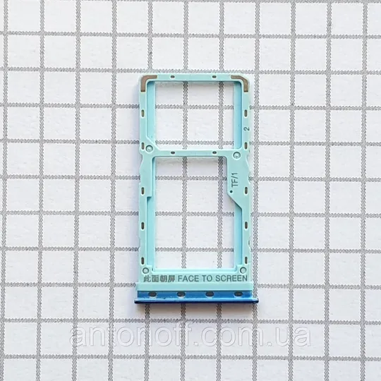 Тримач сімкарт Xiaomi Mi A3 / M1906F9SH для телефона оригінал з розборки Blue Ціна