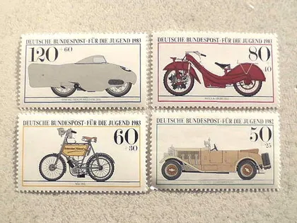 фото, Серія поштових марок Німеччина ФРН " Автотранспорт " 1983 рік **