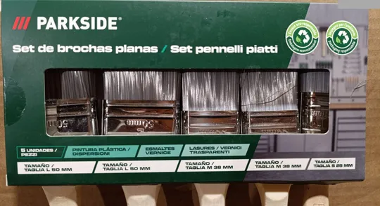 Купити Малярні пензлі Parkside набір 5 шт для дисперсійних фарб, лаків і глазурі