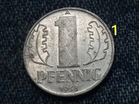 ГДР, 1 пфенниг &quot;А&quot; (1968 г.) Ціна