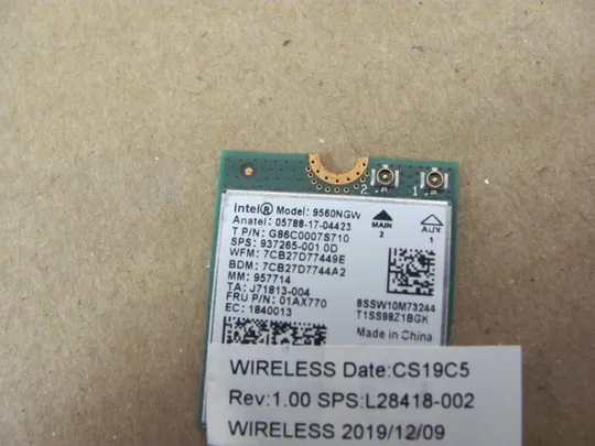 434-18 WI-FI адаптер 9560NGW 01AX770 для  HP EliteBook 745  840 G5 G6   оригінал Де купити