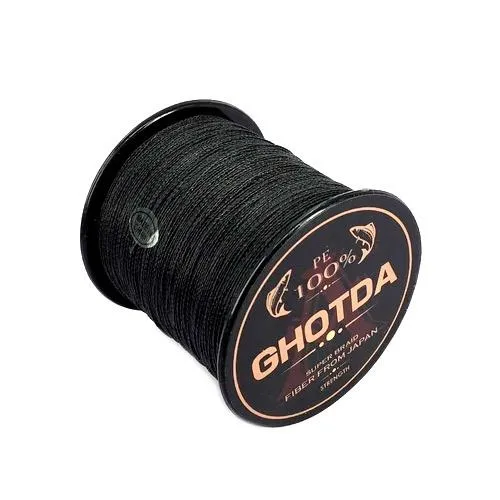 Шнур рыболовный плетеный, 150м 4жилы 0.13мм 5.4кг GHOTDA, черный Ціна