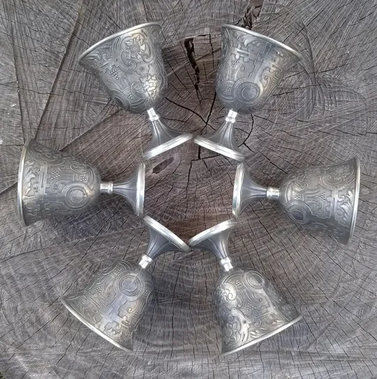 Олов`яні винні келихи бокали 6 шт 120 мл Handwerks Siegel Німеччина Де купити