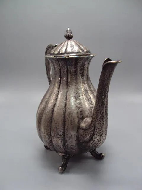 Чайник заварник серебро 800 проба вес 966 грамм высота 21,5 см, с крышкой 26 см №13662 Продаж