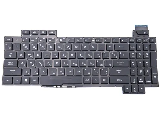 Клавиатура для ASUS ROG GL703, GL703GS, GL703GM series (RU Black без рамки с подсветкой). Оригинал З аукціону
