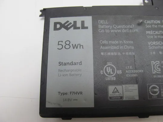3913 акумулятор DELL  F7HVR 14.8V 58WH  (Нетестовані! Розпродаж залишків!) НІМЕЧЧИНА Де купити