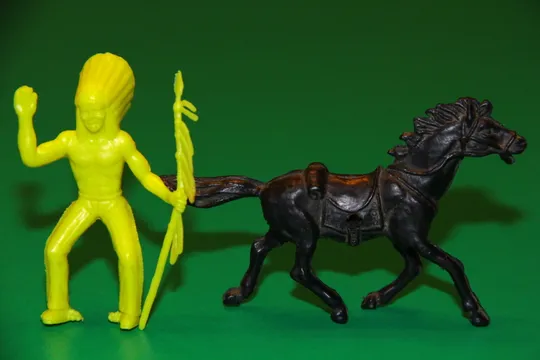 Купити ВОЖДЬ ІНДІАНЕЦЬ ІЗ СПИСОМ НА КОНІ индеец 50-52мм MPC США