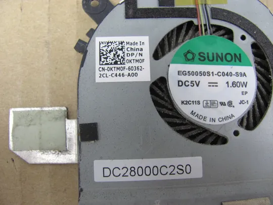 693-29 Вентилятор (кулер, FAN) 0KTM0F DC28000C2S0 для  сенсорний DELL XPS 12 9Q33 9Q23 оригінал З аукціону