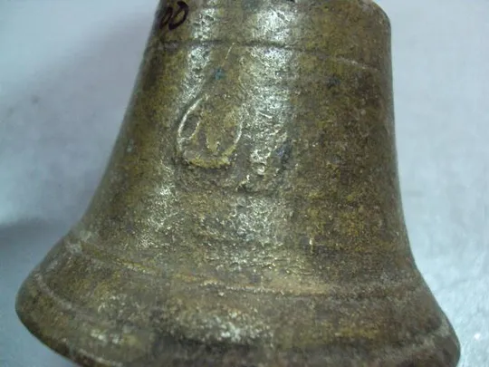 Колокол 5 бронза колокольчик высота 7,2 см, диаметр 7,5 см №11639 З аукціону
