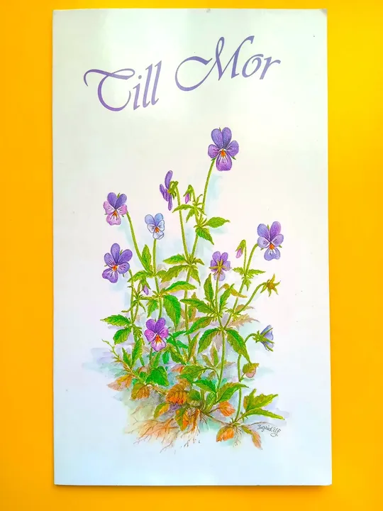 Открытка Поздравления для мамы цветы Швеция (чистая) 17х10 двойная Ціна