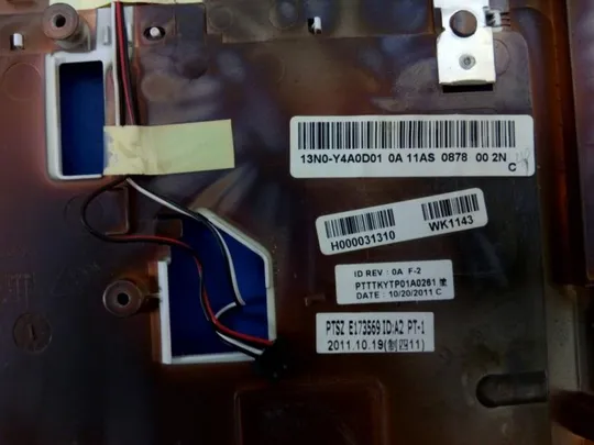 №312-2 панель палмрест тачпад 13N0-Y4A0D01 для TOSHIBA C670, C670D оригінал Де купити