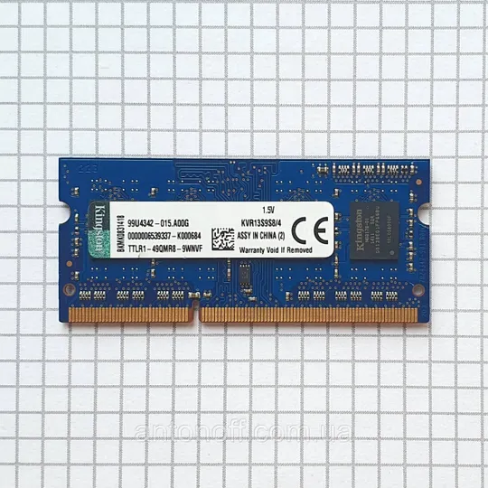 Модуль пам&#039;яті Kingston 4GB DDR3 KVR13S9S8/4 99U4342-015.A00G 1333MHz для ноутбука Ціна