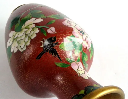 Антикварна колекційна ваза клуазоне Cloisonne латунь #2 Інтернет-аукціон