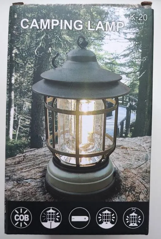Ліхтар кемпінговий k20 акумуляторний з підвісним гачком Ціна