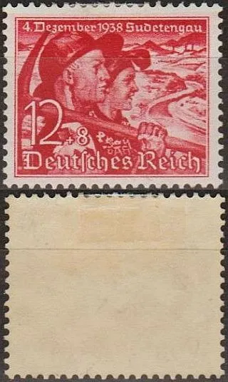 1938 - Рейх - Голосування в Судетах 12 Mi.685 _3,0 € * Ціна