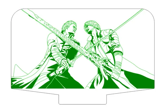 Акриловий світильник-нічник Devil May Cry 5 зелений tty-n002012 Ціна