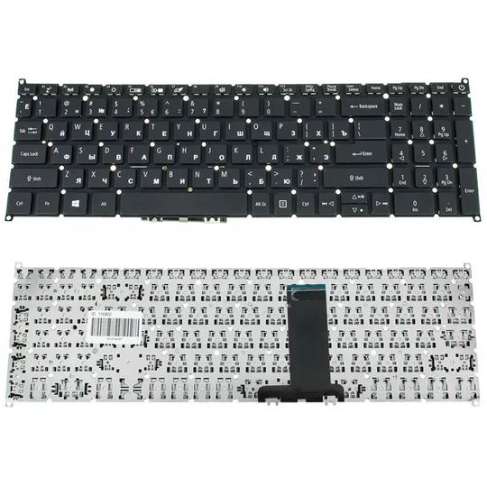 Клавіатура для ноутбука ACER (AS: A317-51, A317-32) rus, black, без фрейма Ціна