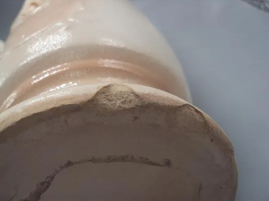 Ваза фаянс узор цветы розы вазы лот 2 шт высота 37,5 см, диаметр 11,5 см (сколы) №13707 Недорого