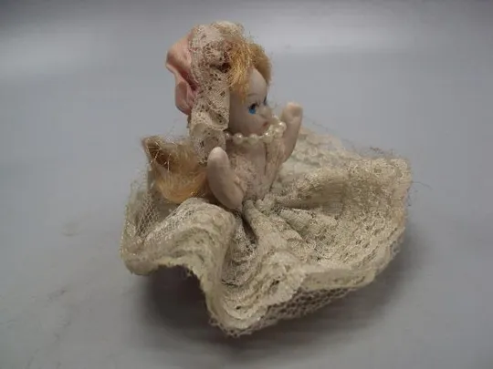 Кукла фарфор пупс девочка куколка пупсик миниатюра фигура статуэтка высота 6 см №54 Продаж