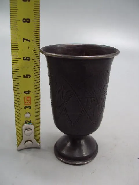 Рюмка стопка серебро 84 проба голова вес 26,85 г высота 6,6 см, диаметр 4,2 см №325 Де купити