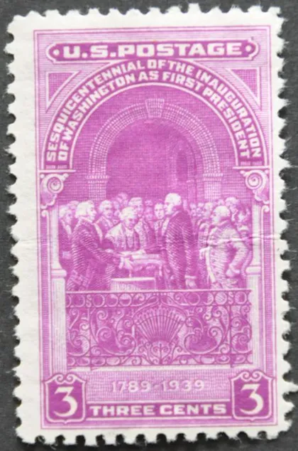 фото, США Инаугурация Вашингтона 1939 Sc.854