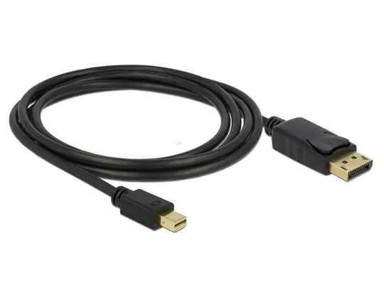 Кабель монітора-сигнальний DisplayPort-mini M/M  2.0m Delock (70.08.2438) v1.2 4K@60Hz 19p D=5.5mm Ціна