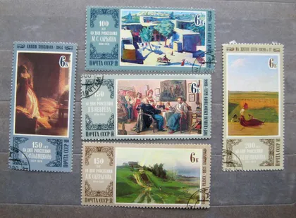 фото, ОТЕЧЕСТВЕННАЯ ЖИВОПИСЬ = СССР - СРСР = 1980 р. = гаш. &