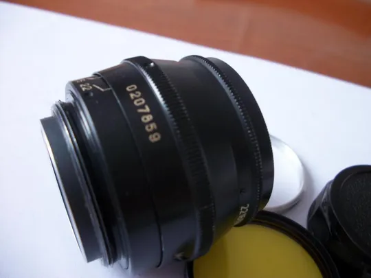 Объектив Юпитер-8,черный, Св.ф, Переходник М-39-42, No-0207859, задняя крышка, футляр. Чистые Линзы З аукціону