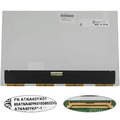фото, Матрица 14.0" ATNA40YK01-1 (2880*1800, 40pin(eDP, 90Hz, 400cd/m2), OLED, SLIM(без доп панелі), глянцева, роз'єм по-центру) для