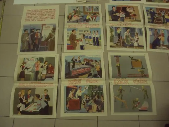 комплект плакатов для юдпд юный друг пожарной дружины островский киев 1975 лот 12 шт №9973 Де купити