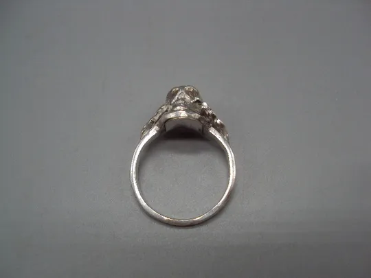 Купити Мужское кольцо череп и листья листочки перстень серебро Украина вес 11,86 г 23 размер №15755