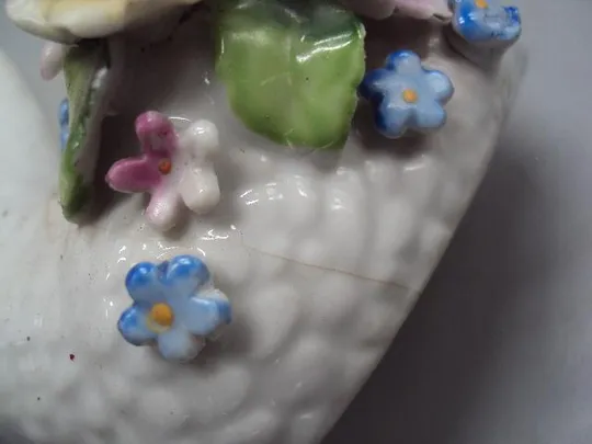 Карандашница фарфор Германия Martinroda лебедь и цветы розы фигура высота 9,2 см под реставрацию №37 Інтернет-аукціон