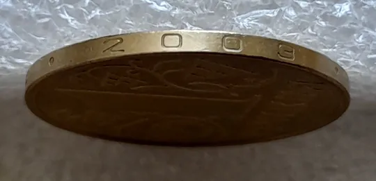 (5177) 1 гривня 2003 зминання елементів зображення на реверсі (1 гривна 2003 брак) На торгах