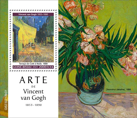Гвинея Бисау-Живопись- Ван Гог-2023.Чистый полный  комплект-Блок.MNH. Ціна