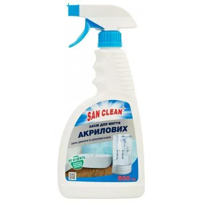 Спрей для чистки ванн San Clean для акриловых ванн 500 г (4820003543023) Ціна
