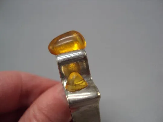 Кольцо перстень янтарь авторская работа серебро 875 проба Украина вес 33,61 г 19 размер новое №14376 Продаж