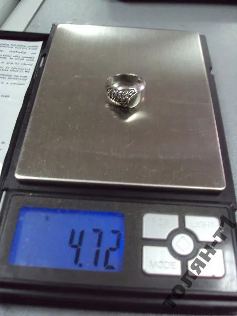 кольцо женское узор цветок цветочек серебро 925 проба Украина вес 4,72 г размер 16,5 №15051 Недорого