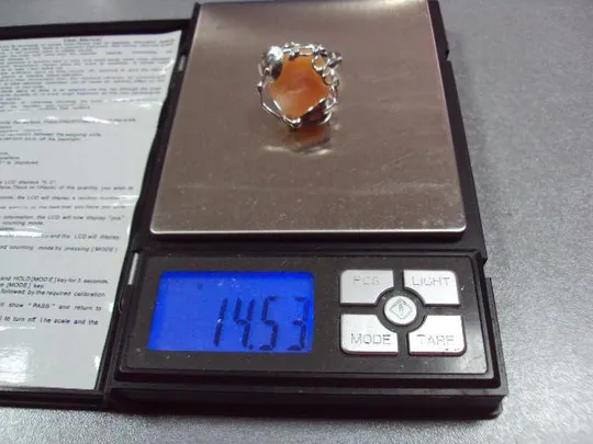 Кольцо сердолик листочки листья авторская работа серебро 925 проба Украина 14,53 г 18 р №11915 Інтернет-аукціон